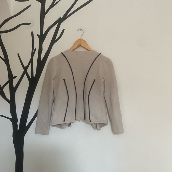 Anthropologie Charlie + Robin vintage style cream 100% wool jacket - Picture 2 of 15